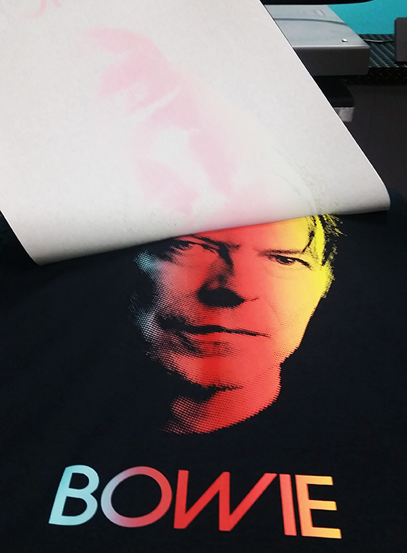 David Bowie t-shirt print - Heat Press Parts - Insta Graphic Systems